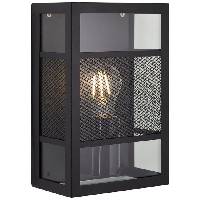 Luminaire extérieur noire industrielle, Ramla, IP44