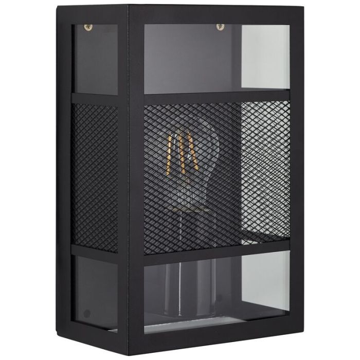 Luminaire extérieur noire industrielle, Ramla, IP44