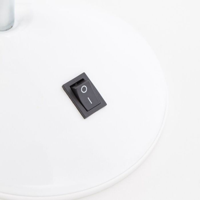 Lampe de bureau blanche en plastique, Santana, avec interrupteur