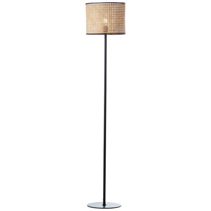 Lampadaire marron rustique, Emmelie, avec interrupteur