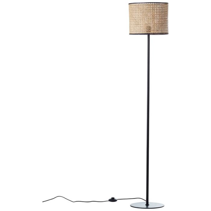 Lampadaire marron rustique, Emmelie, avec interrupteur
