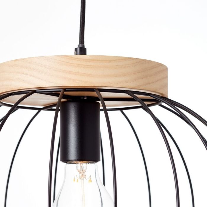 Suspension en bois noire, Donato
