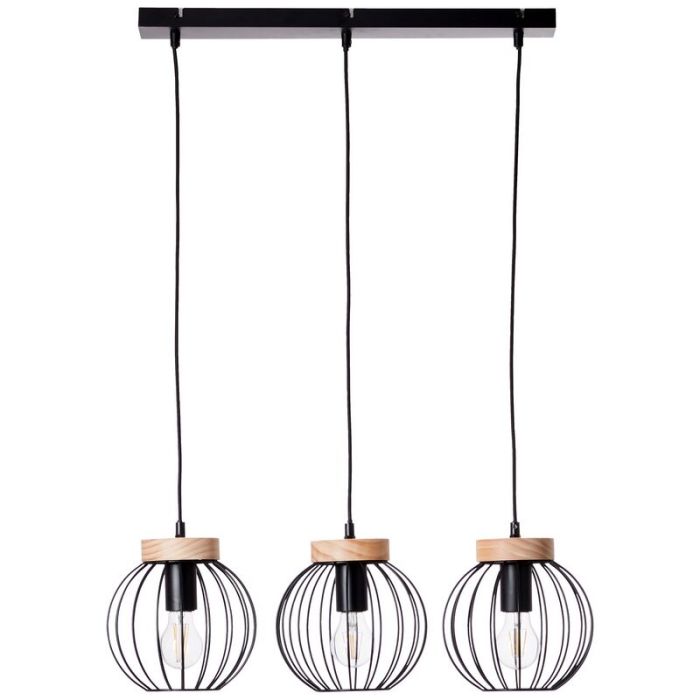 Suspension en bois noire, Donato
