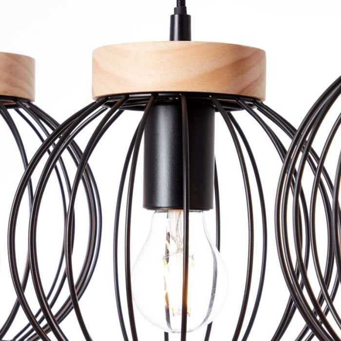 Suspension en bois noire, Donato
