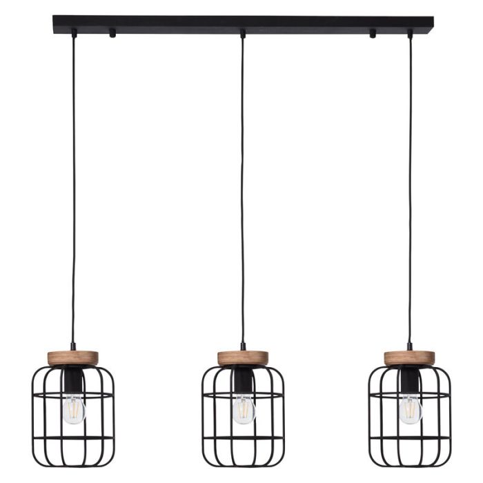 Suspension table à manger en bois noire, Taede