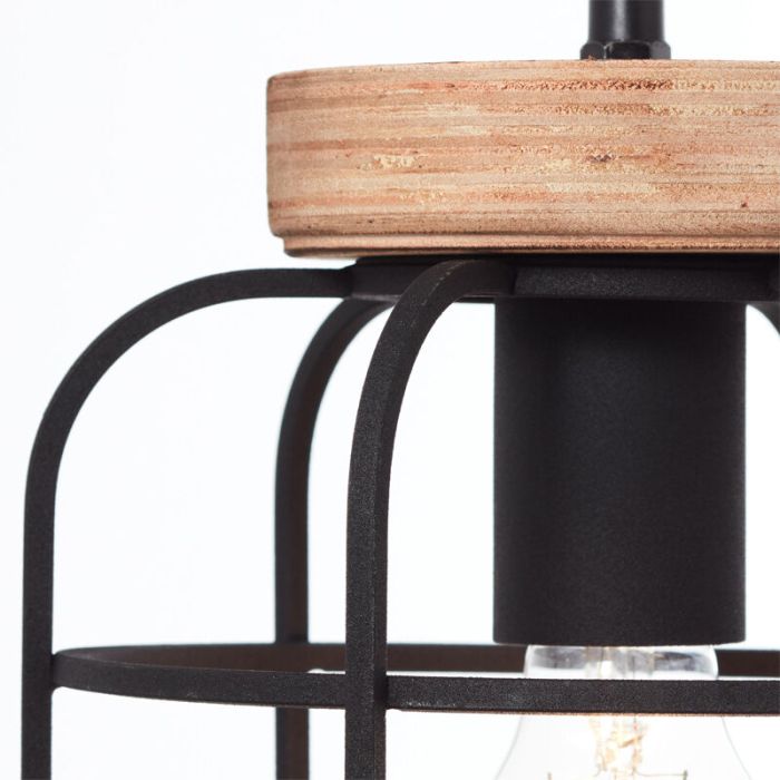 Suspension table à manger en bois noire, Taede