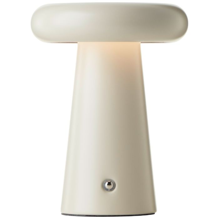Lampe de table d'extérieur rechargeable beige moderne, Stig, 3W, 3000K LED, IP44, gradable en 3 étapes