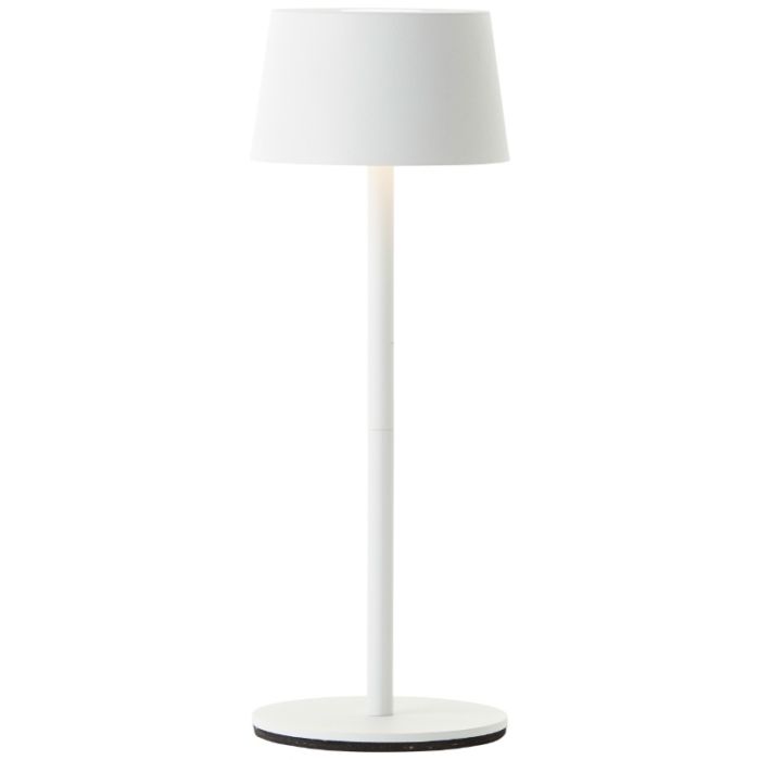 Lampe de table extérieur blanche moderne, Petter, 2W, 3000K LED, IP44, gradable en 3 étapes
