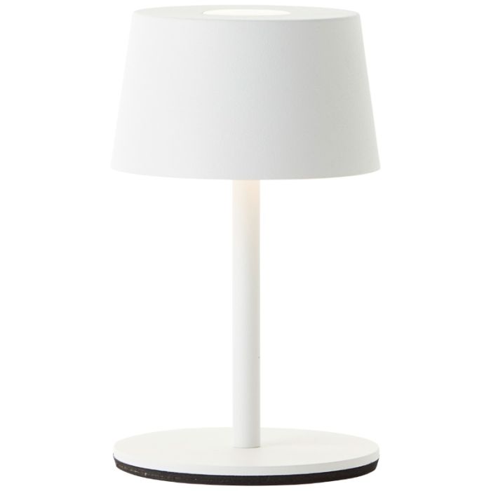 Lampe de table extérieur blanche moderne, Petter, 2W, 3000K LED, IP44, gradable en 3 étapes