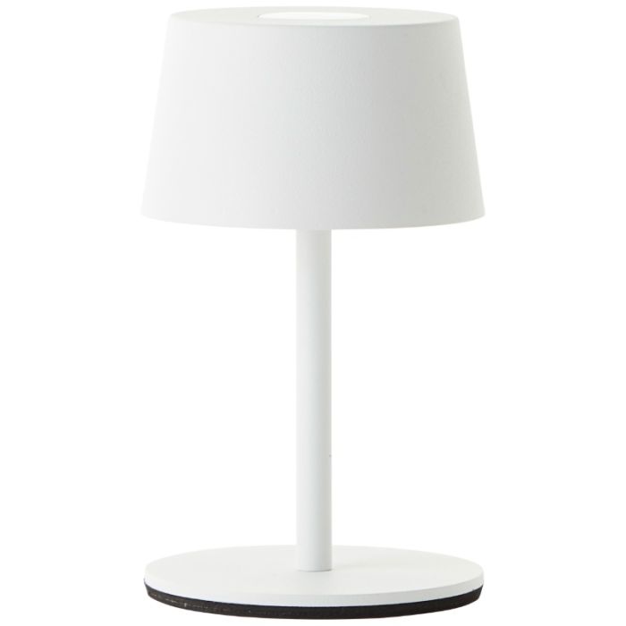 Lampe de table extérieur blanche moderne, Petter, 2W, 3000K LED, IP44, gradable en 3 étapes