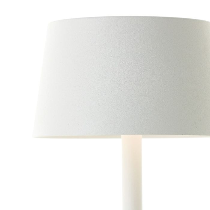 Lampe de table extérieur blanche moderne, Petter, 2W, 3000K LED, IP44, gradable en 3 étapes