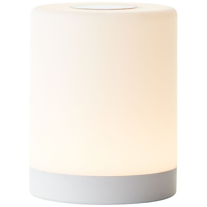 Lampe de table extérieur blanche moderne, Maezon, 1W, RGBW LED, IP44, avec variateur tactile