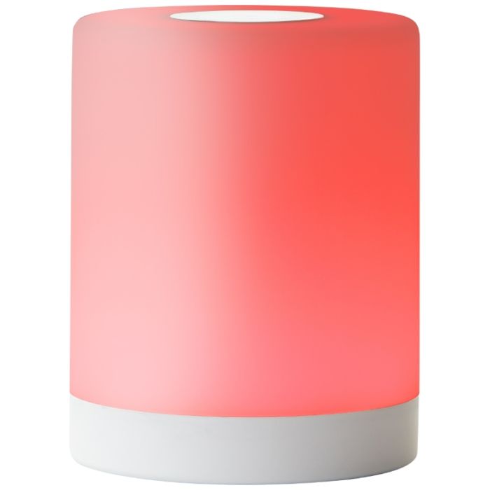 Lampe de table extérieur blanche moderne, Maezon, 1W, RGBW LED, IP44, avec variateur tactile