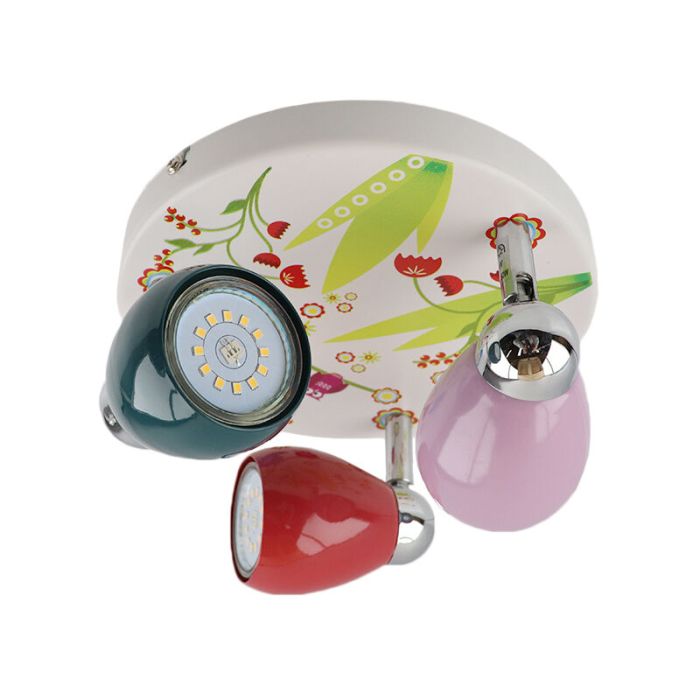Spot plafond pour enfants multicolore en métal, Bauke