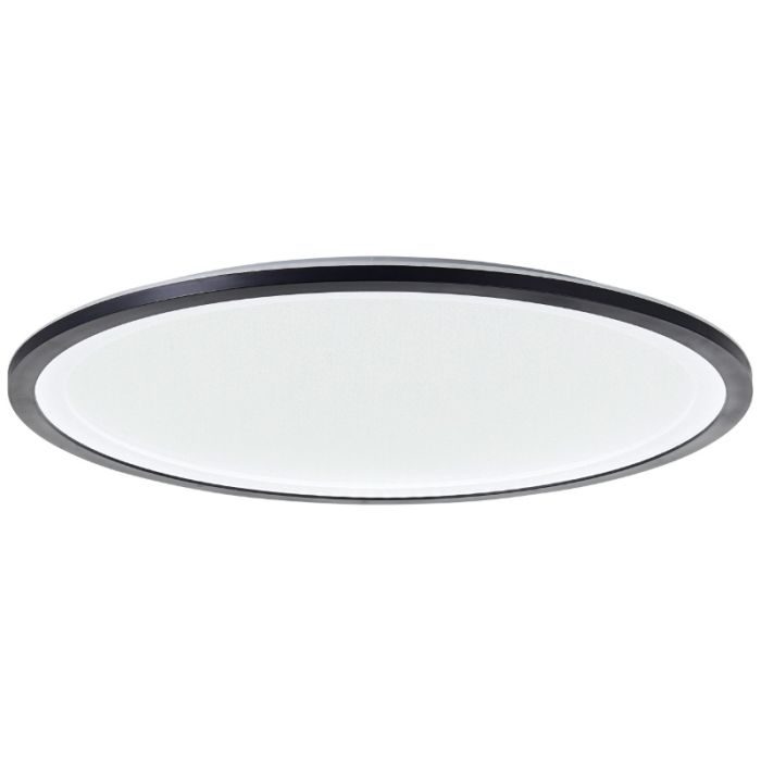Panneau LED plafonnier noir moderne, Yamal, 36W, blanc chaud à froid réglable LED, avec télécommande