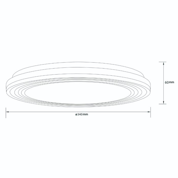 Plafonnier noir moderne, Merlijn, 24W, 3000K LED