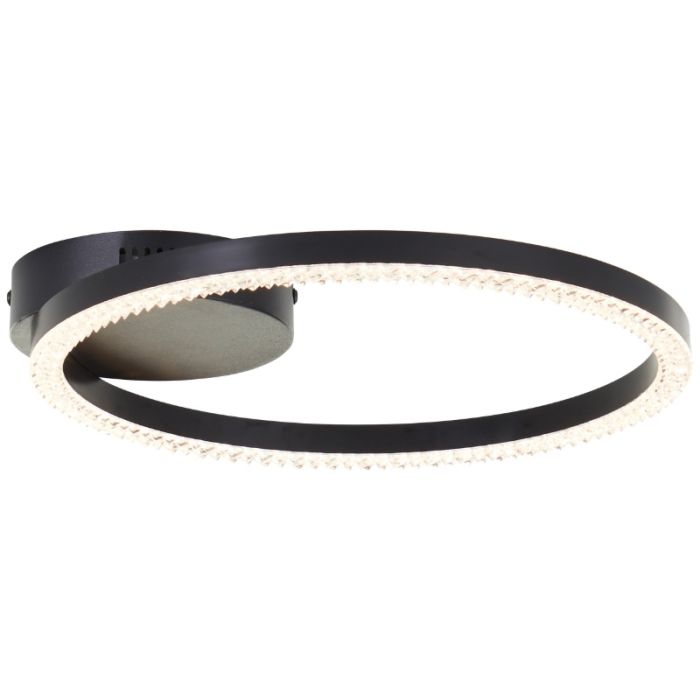 Plafonnier noir design, Maladon, 14W, 3000K LED