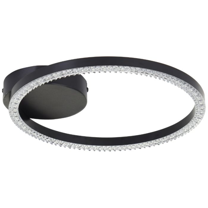 Plafonnier noir design, Maladon, 14W, 3000K LED