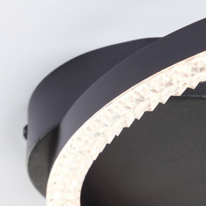 Plafonnier noir design, Maladon, 14W, 3000K LED