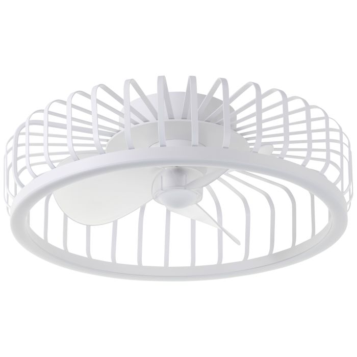 Ventilateur de plafond blanc moderne, Tolga, 36W, 2700K-4000K-6500K LED, avec télécommande