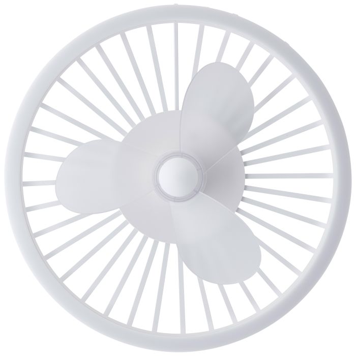 Ventilateur de plafond blanc moderne, Tolga, 36W, 2700K-4000K-6500K LED, avec télécommande