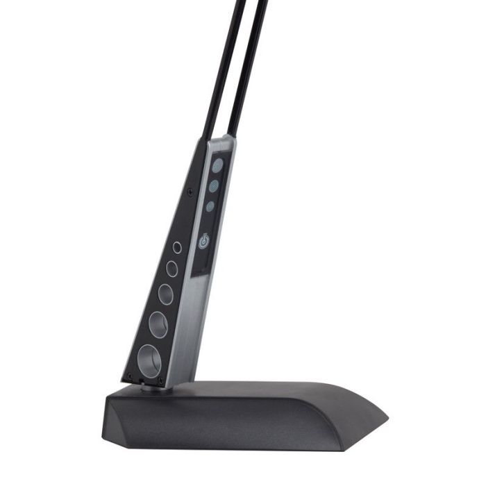 Lampe de bureau chromée design, Leyana, 1W, 5000K LED, avec variateur tactile