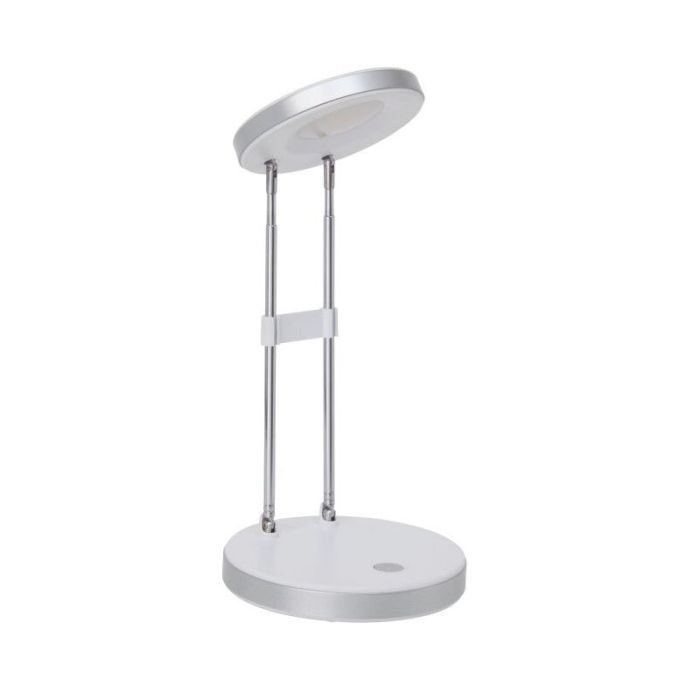 Lampe de bureau blanche en plastique, Mariama, 3,3W, 3000K LED, avec interrupteur