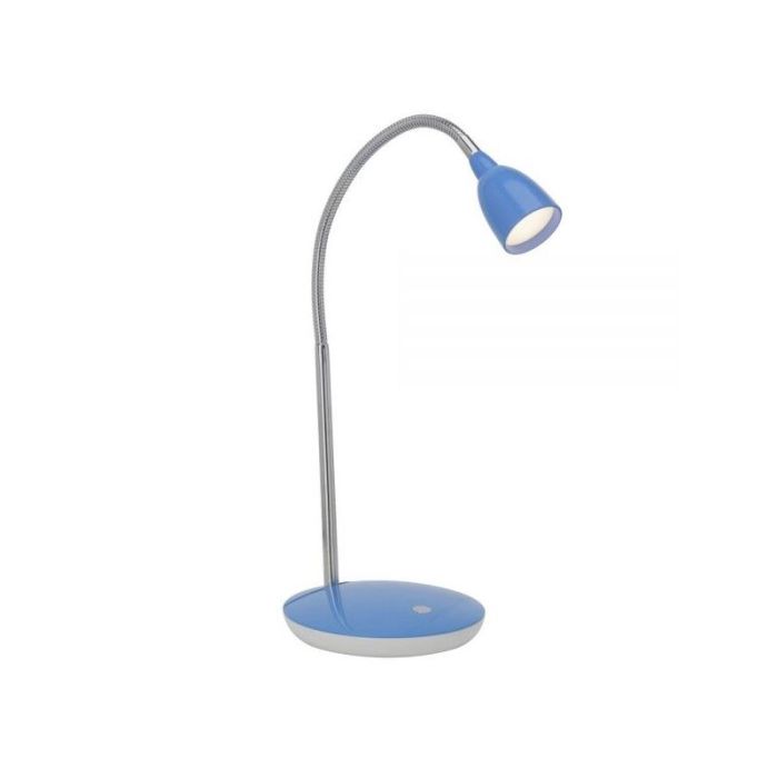 Lampe de bureau bleue en plastique, Kit, 3W, 3000K LED, avec interrupteur