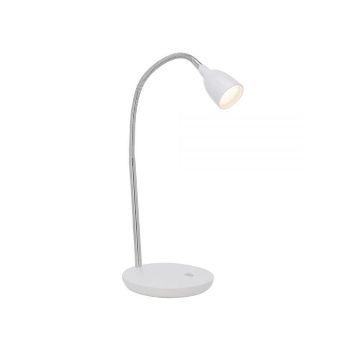 Lampe de bureau blanche en plastique, Kit, 3W, 3000K LED, avec interrupteur