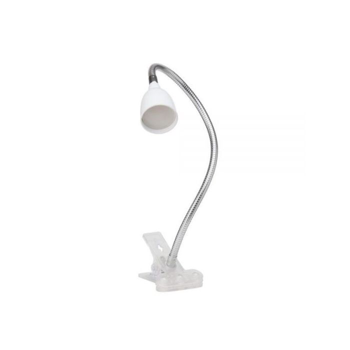 Spot à pince blanc en plastique, Kit, 2,4W, 3000K LED, avec interrupteur