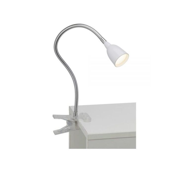Spot à pince blanc en plastique, Kit, 2,4W, 3000K LED, avec interrupteur