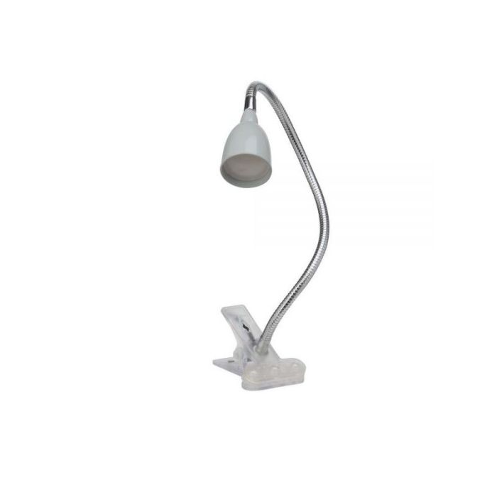 Spot à pince gris en plastique, Kit, 2,4W, 3000K LED, avec interrupteur