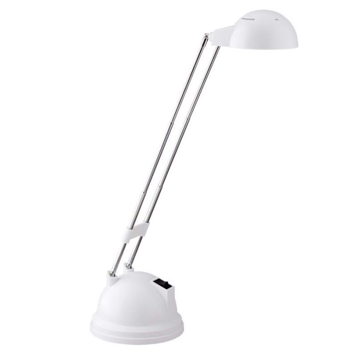 Lampe de bureau blanche moderne, Louna, 6W, 2700K LED, avec interrupteur