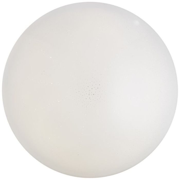 Plafonnier blanc design, Djalissa, 60W, blanc chaud à froid réglable LED, avec télécommande
