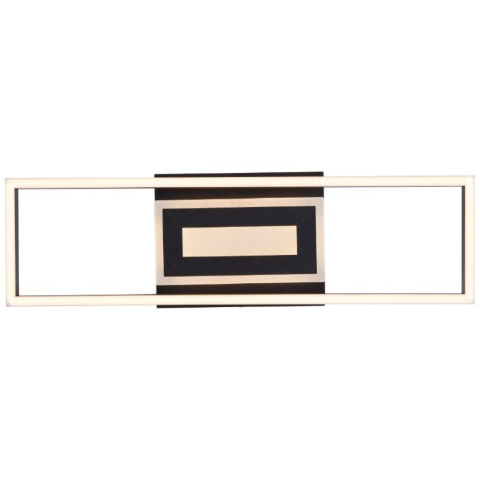 Plafonnier noir design, Wahiba, 24W, 3000K LED