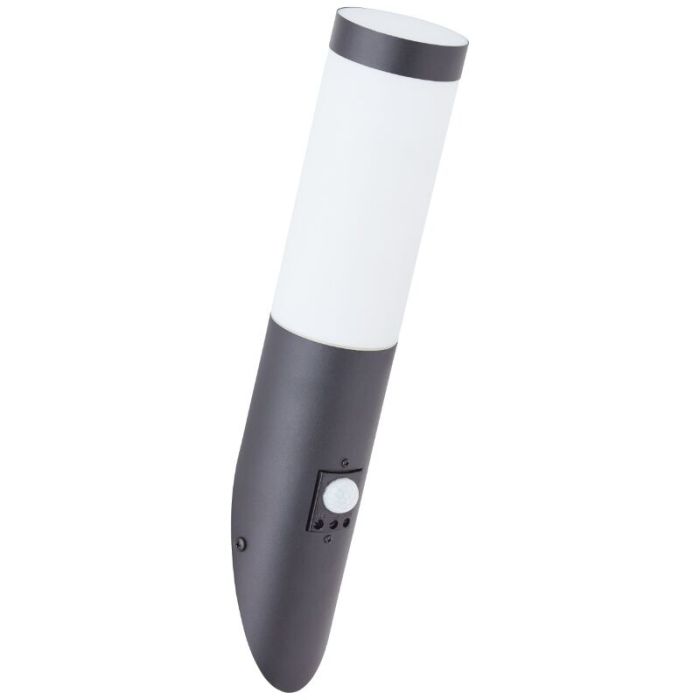 Applique extérieur avec détecteur de mouvement noire en métal, Meis, IP44