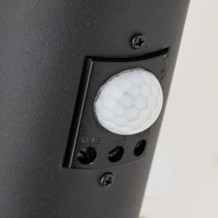 Applique extérieur avec détecteur de mouvement noire en métal, Meis, IP44
