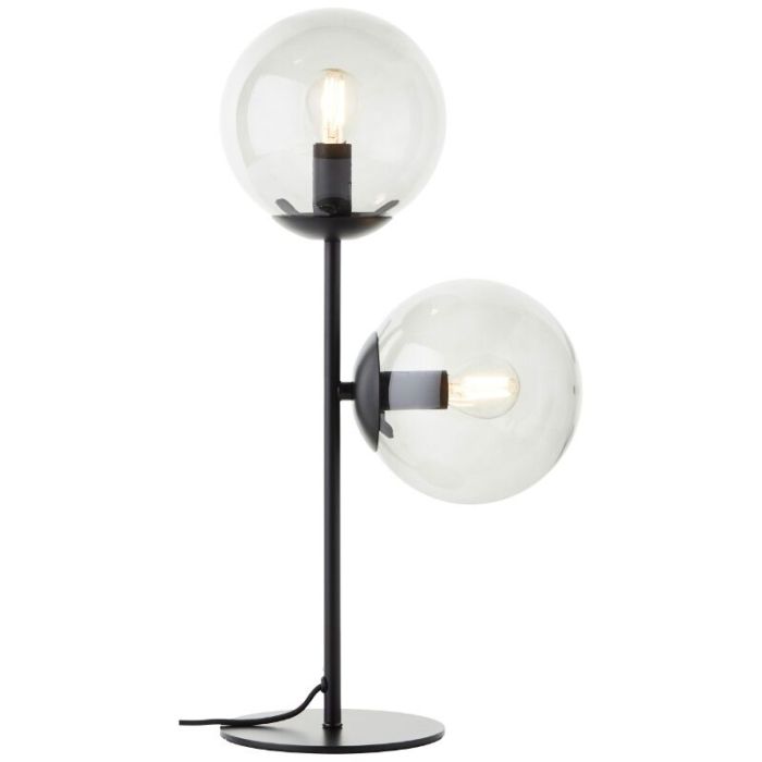 Lampe de table transparente design, Rhys, avec interrupteur