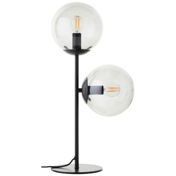 Lampe de table transparente design, Rhys, avec interrupteur