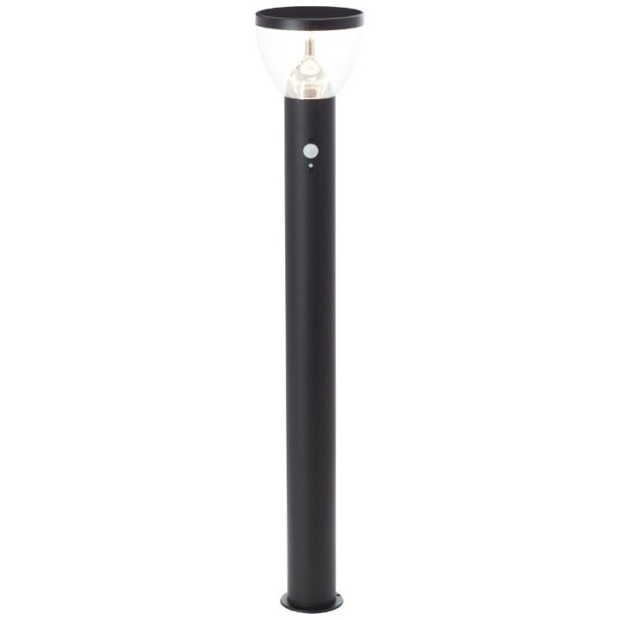 Lampadaire extérieur solaire noir moderne, Saar, 3W, 3000K LED, IP44