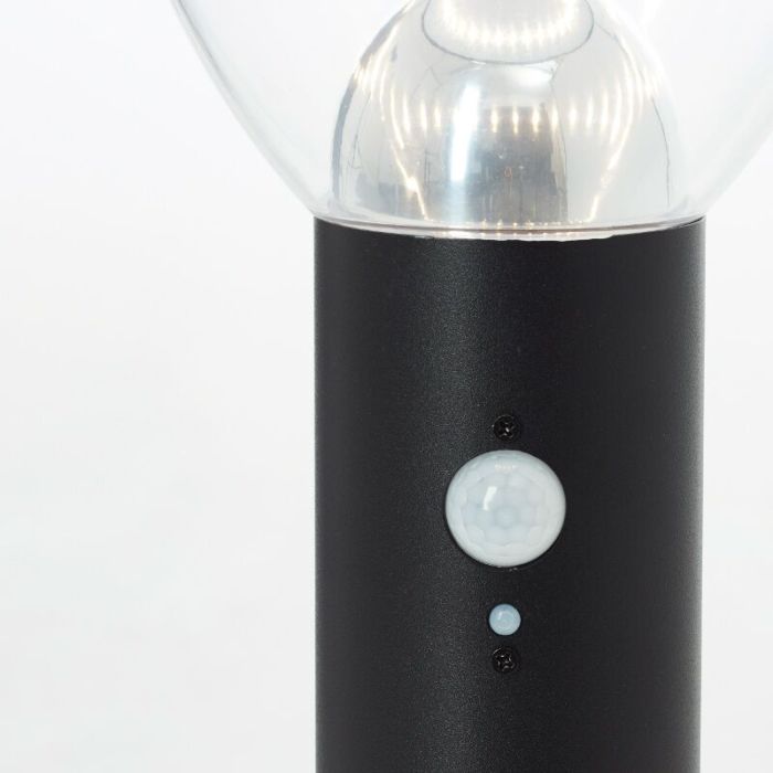 Lampadaire extérieur solaire noir moderne, Saar, 3W, 3000K LED, IP44