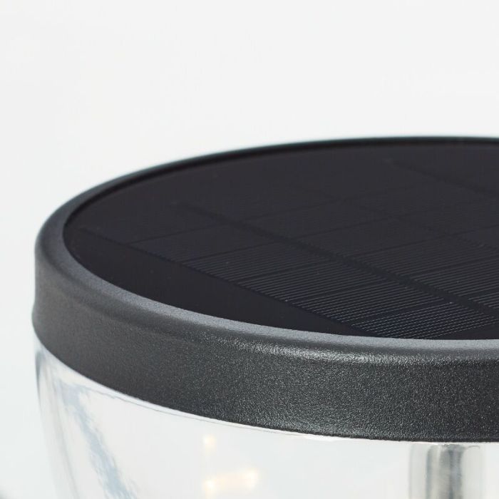 Lampadaire extérieur solaire noir moderne, Saar, 3W, 3000K LED, IP44