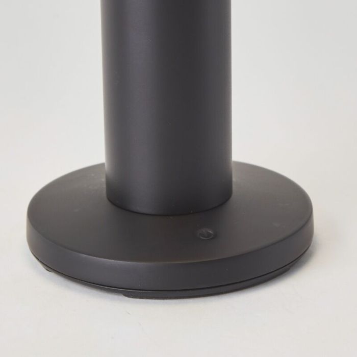 Lampe de table rechargeable noire en métal, Kubilay, 2W, 4000K LED, IP44, avec interrupteur
