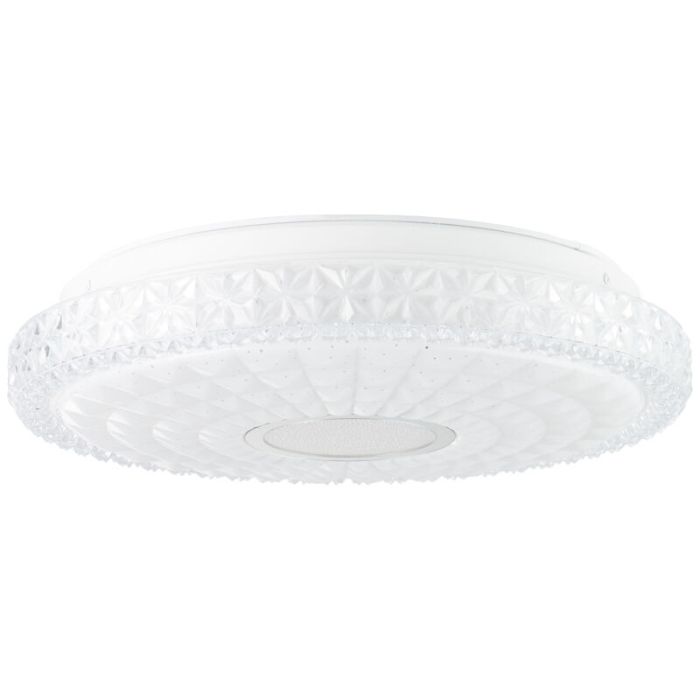 Lampe plafond chromée design, Jenine, 12W, 3000K LED