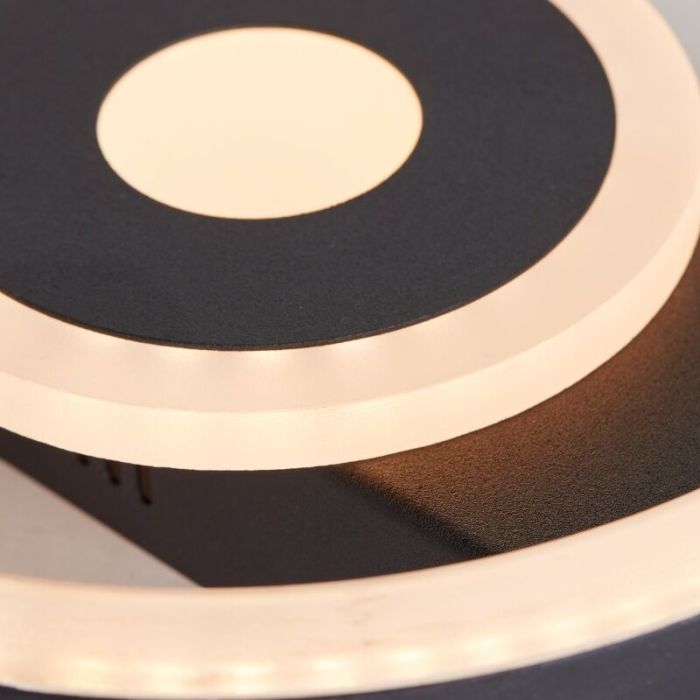 Lampe plafond noire design, Konrad, 9W, 3000K LED