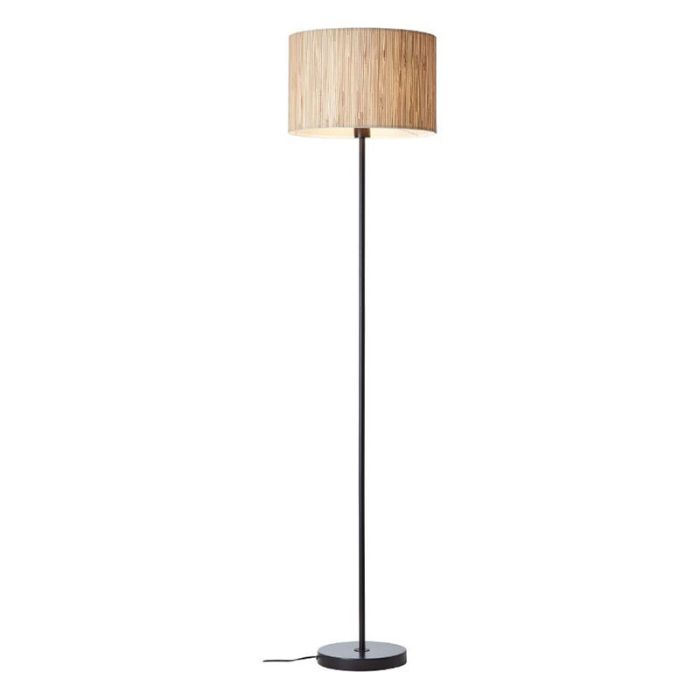 Lampadaire beige rustique, Wenda, avec interrupteur