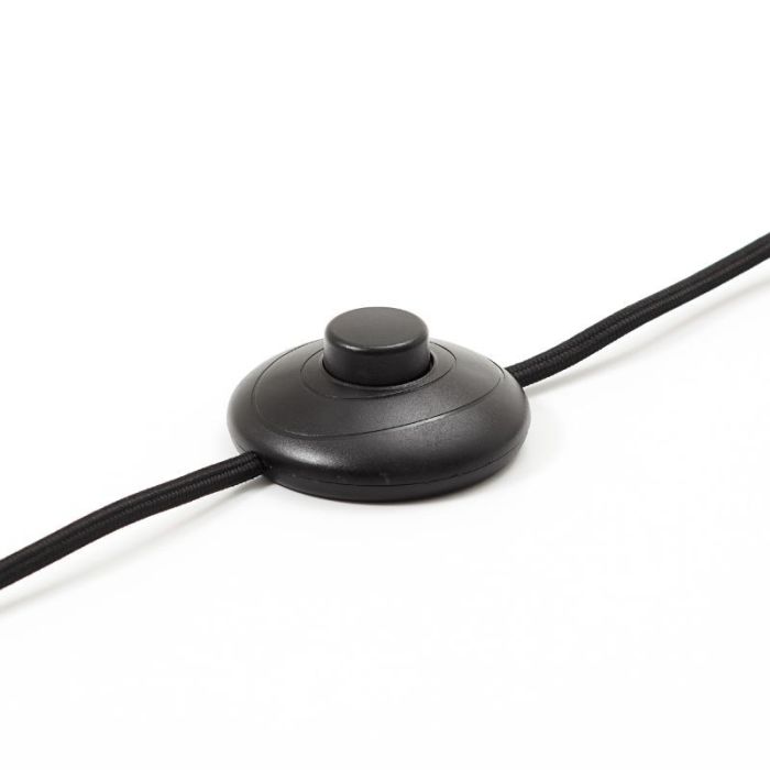Lampadaire marron rustique, Vibeke, avec interrupteur