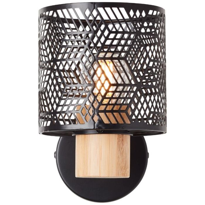 Applique murale en bois noire, Sherona