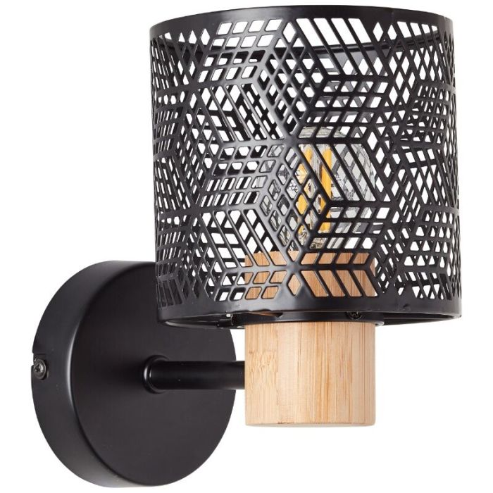 Applique murale en bois noire, Sherona