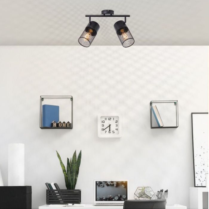 Spot plafond noir industriel, Georgino